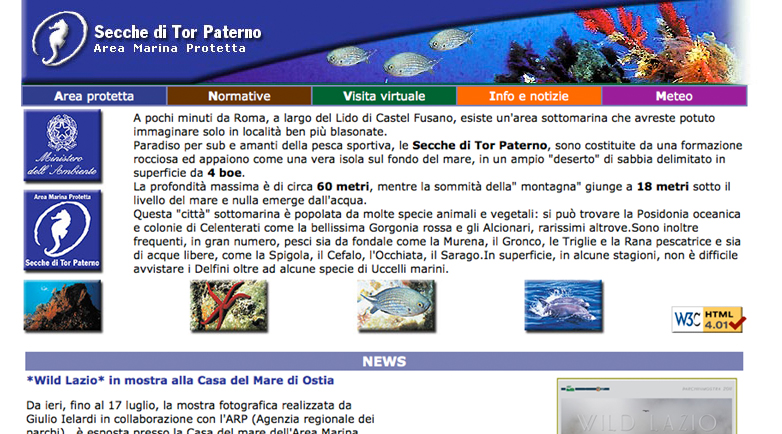 RomaNatura (Ministero dell’Ambiente) web site
